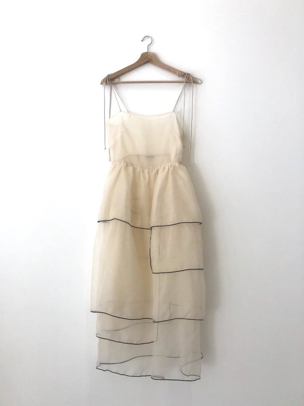 Kamperett organza bridal midi dress (ivory, XS)